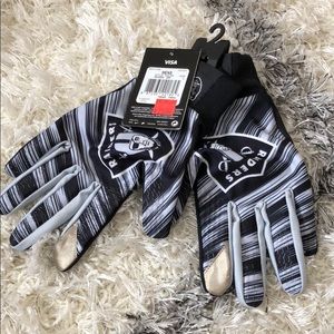 Nike receiving gloves size large raiders